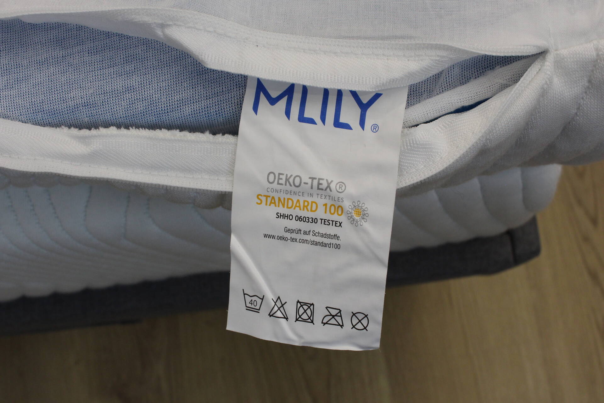 Waschhinweise Mlily Topper